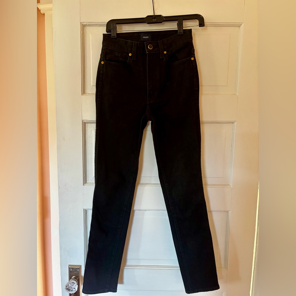 KHAITE Vanessa Faded Black Denim Jeans. Size 26.